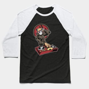 Masked DJ playing on party Baseball T-Shirt